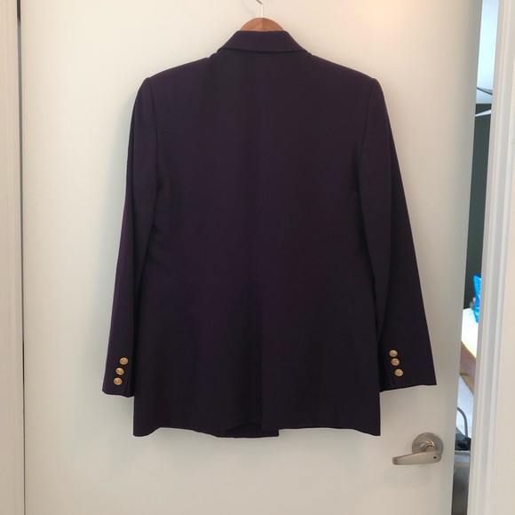Talbots purple wool blazer size 8 - Picture 5 of 7